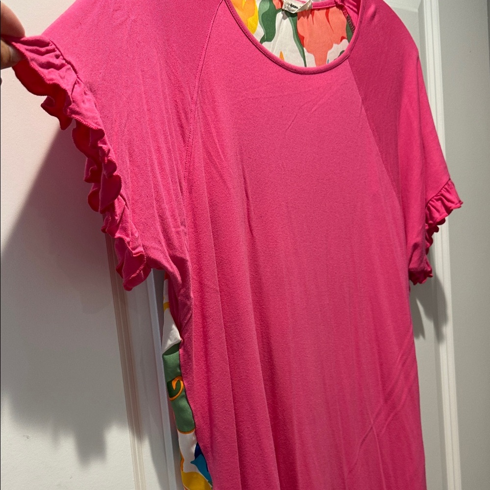 Beeson River Pink Floral Short Sleeve Top - Picture 4 of 9